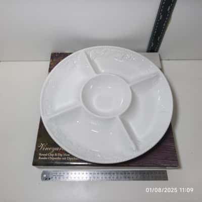 Casa Domani 35cm Round Chip and Dip Platter Server 