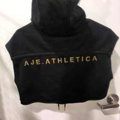 AJE Athletica Black Cropped Jumper  Size 8   
