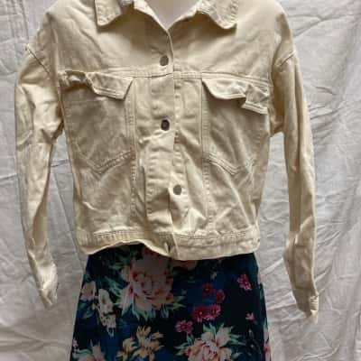  Womens Denim Jacket Cream 