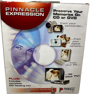 Pinnacle Expression software, a product designed to help users preserve memories on CD or DVD