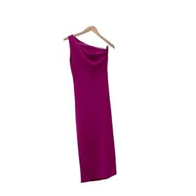 Billy J Womens  Size 8 One Shoulder Midi Dress Pink  