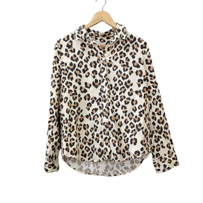 Trenery Size M Long Sleeve Shirt Animal print/Beige/Multicoloured/Pattern 
