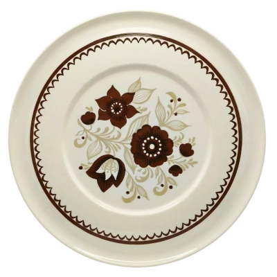 Vintage Royal China By Jeannette Corporation USA Plate 30cm Diameter - See Pics For Design Details  (brica shelf)