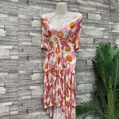 PQ Womens  Size 18 Maxi Dress Floral / Orange / Pink  