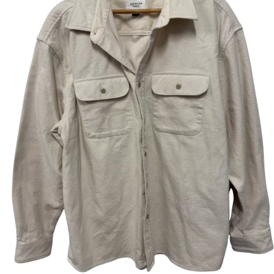 American Eagle Mens  Size XL Flannel Shirt Beige 