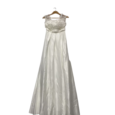Mgiacy Womens Wedding Dress Featuring A Sweetheart Neckline With Floral Details Size S White 