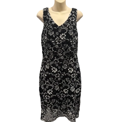 Blue Illusion Womens  Size XS Formal Dress / Midi Dress Black  / White 