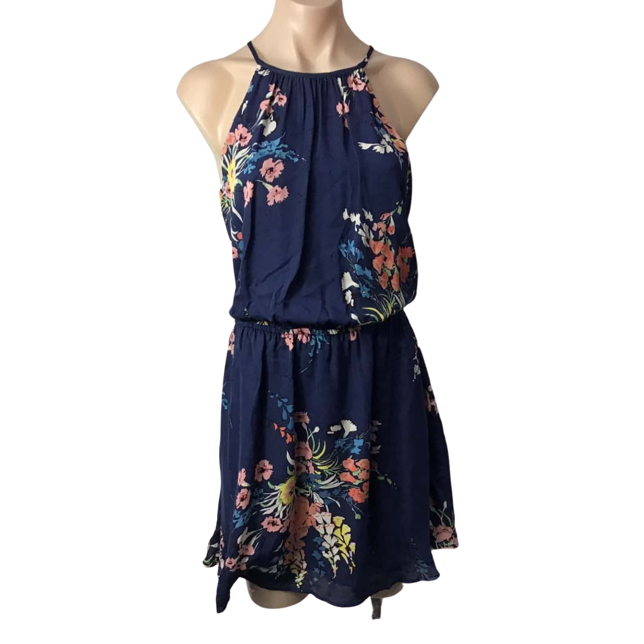 joie blue silk dress Joie Size S Light Blue Silk Sheer Overlay High Ruffle Neck V Neck Dress