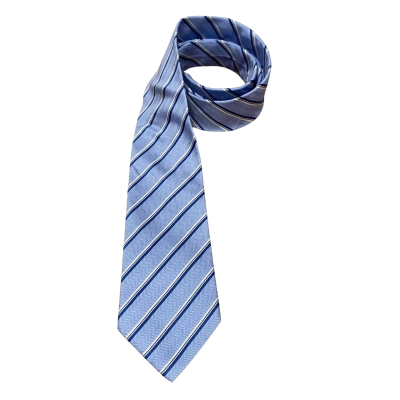 Jonathan Adams Mens 100% Silk Tie Blue / Striped 