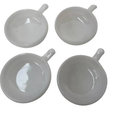 Ramikins glass bake white microwave safe x4