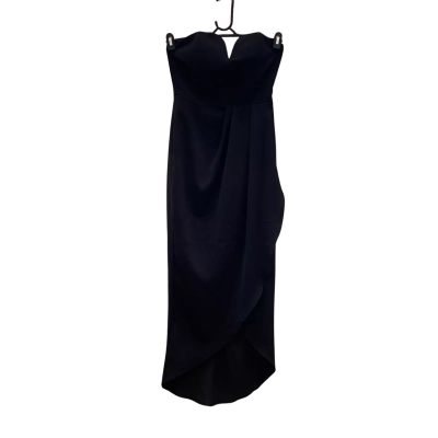 Luvalot Womens Size 8 Black Strapless Midi Dress