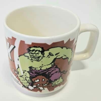 The Incredible Hulk Vintage Ceramic Coffee Mug.
