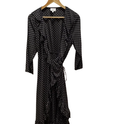 Seed Womens  Size 12 Wrap Dress Black 