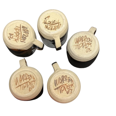 Warren Tippett set of 5 mugs