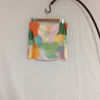 Princess Polly Women's Size 14 Mini Skirt Multicoloured 