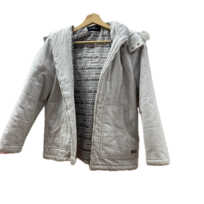 A.K. Kensho Abe Femme Womens Jacket Size M Grey Corduroy with Hood