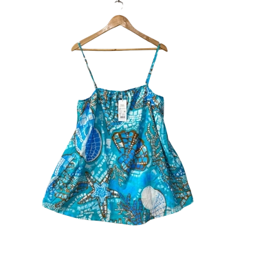 Seafolly Womens  Size M Mini Dress Blue / Brown / Pattern 