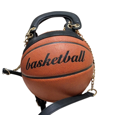  Womens Basketball Game time Cross Body Bag Black  / Orange 