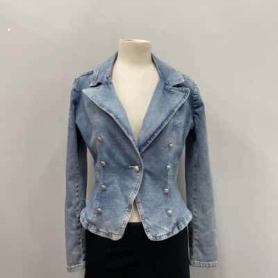 Refuge Womens  Size M Bolero / Denim Jacket Blue 