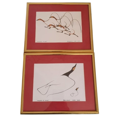 Benjamin Chee Chee Framed Art x 2