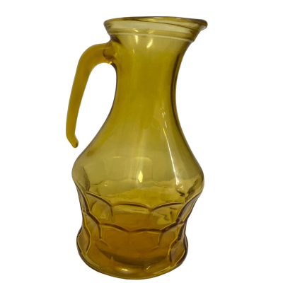Vintage brown glass Amber pitcher 