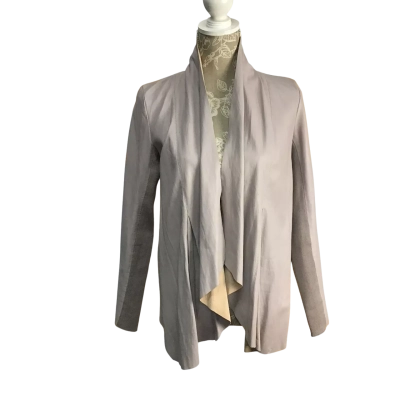  Raw Womens  Size 1 Italian Leather Waterfall Jacket
