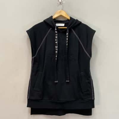 AJE  Athletica Womens  Size 8 / S Hoodie Black  / White 