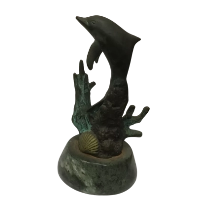 Vintage bronze Dolphin 