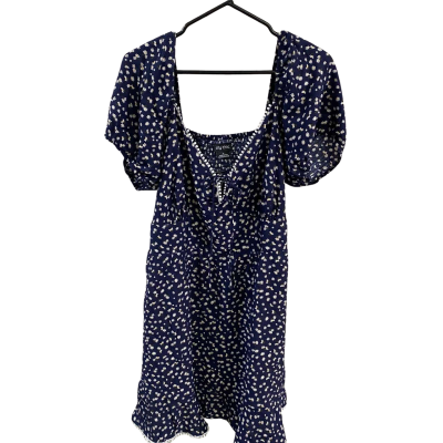 City Chic Womens dress sky kiss navy daisy Size S 