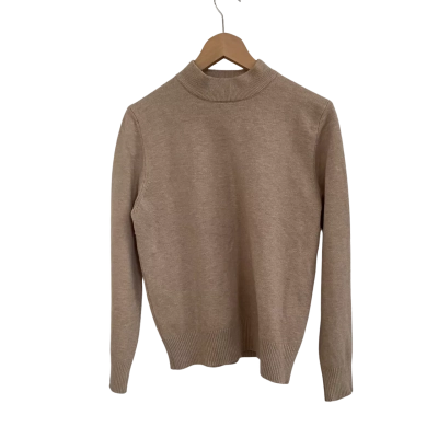 Caroline Morgan Womens  Size 12 Turtleneck Jumper Beige 