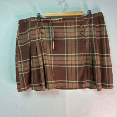 Black Friday Womens Size 20 Midi Skirt Brown / Green 