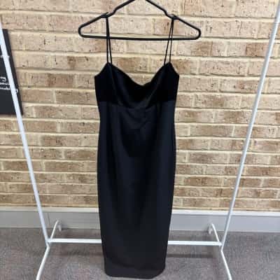 Ojay Womens black midi dress Size 8 