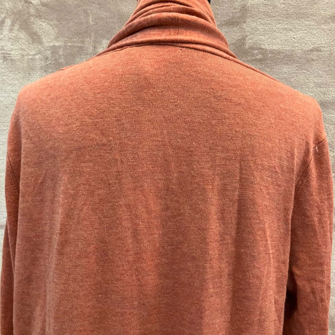 Humidity Womens Size L Espresso Cardigan Open Front Rust(s)