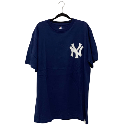 Majestic Mens New York Yankees Jetter T-shirt  Size L Navy Blue 