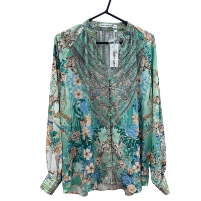 Vine Apparel Womens  Size 12 Josephine Blouse Green 