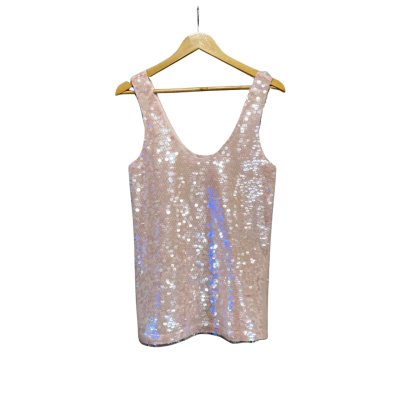 Sass & Bide Womens  Size 6 Sequined Sleeveless Top Pink RRP $290