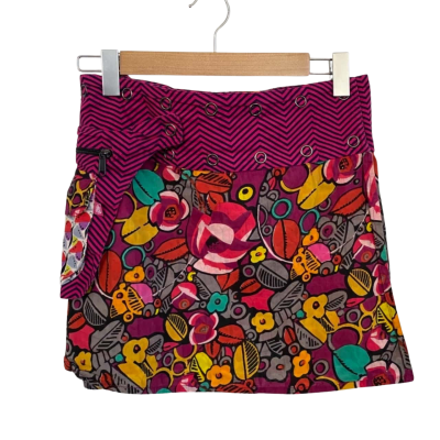 Boom Shankar Womens Free Size Mini Skirt / Wrap Skirt Multicoloured / Pattern 