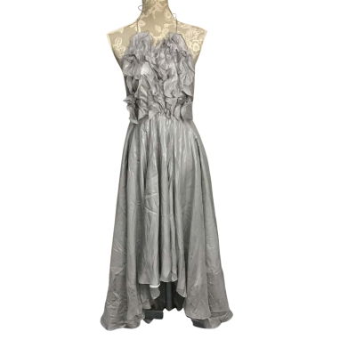 Wayne Cooper Silk Ruffle Halter Neck Dress