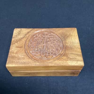Carved wooden box