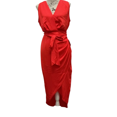 Sheike Womens  Size 10 Midi Dress Coral 