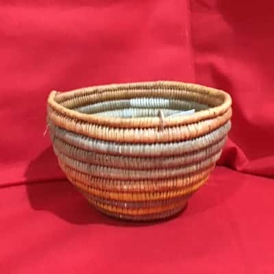 Coiled Pandanis Basket by Aboriginal Artist Ninda Mangarba