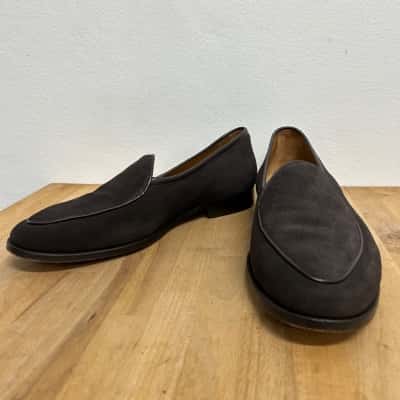 Suit Supply Mens Size 43 Brown Suede Loafers 