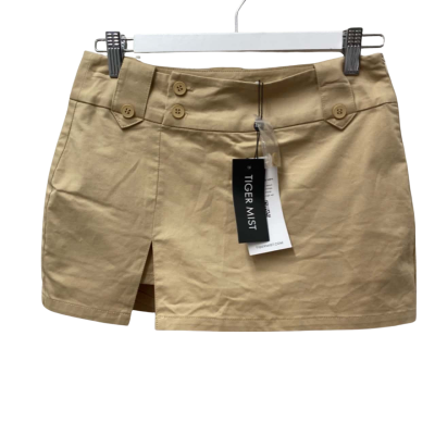 Tiger Mist Womens  Size XS Mini Skort Beige -97% Cotton