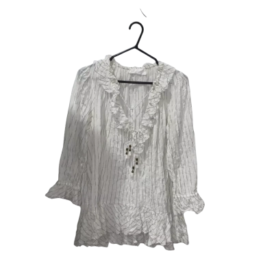Zimmermann White Stripped Shirt Size 2 or Size 12