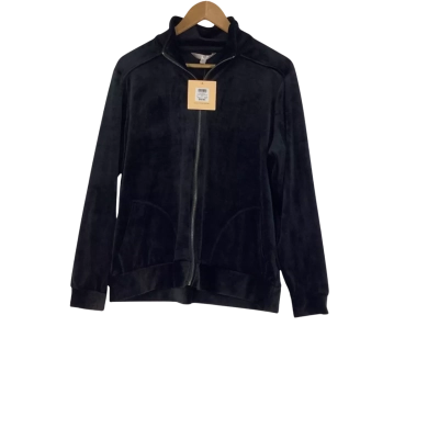 Noni B - Black Andrea Velour Zip Front Jacket (Size XL)
