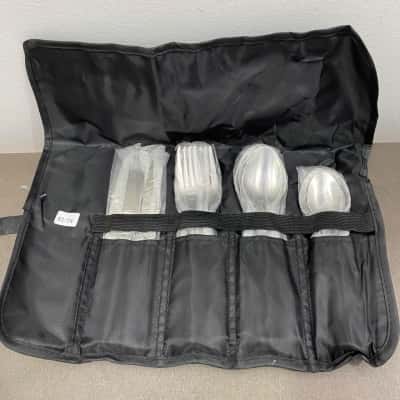 All Set 16 Piece Cutlery Pouch/Ideal set for Dining at Camping or Outdoors