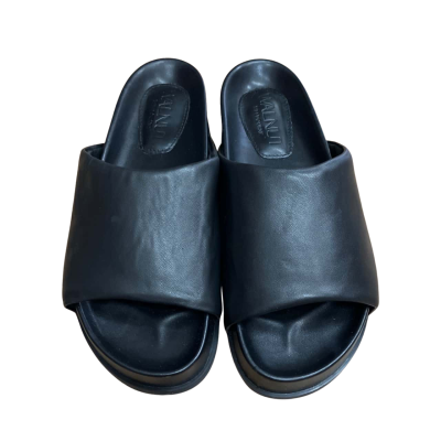 Walnut Melbourne Slides  Size 40 Black  