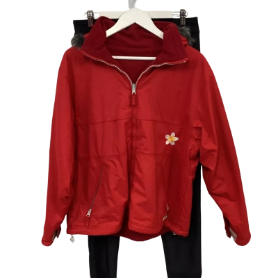 SKITEK 2 Piece Ski Snow Set Red Jacket Black Pants Size 14