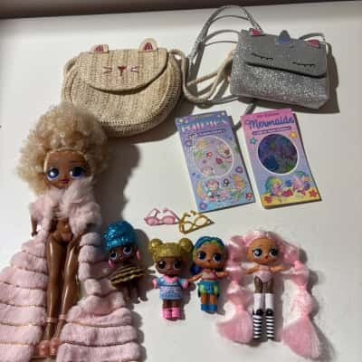 Kids girls LOL dolls & purse pack 