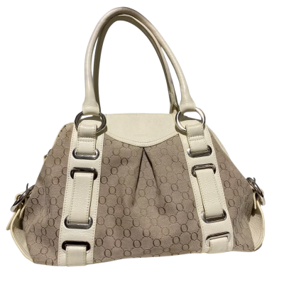 Retro Oroton Womens Shoulder Bag Beige / Champagne / Cream 